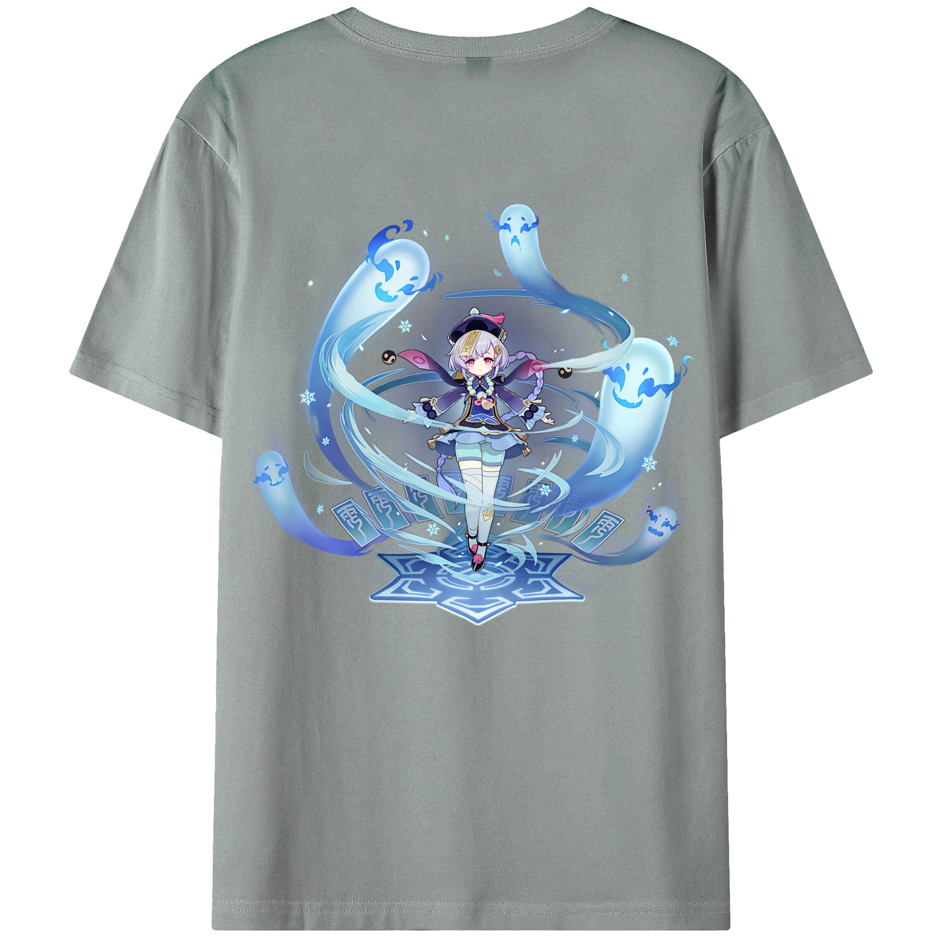 げんし神 七七 なな  genshin Nana 綿100％ メンズ半袖Tシャツ（バックプリント） 通気性